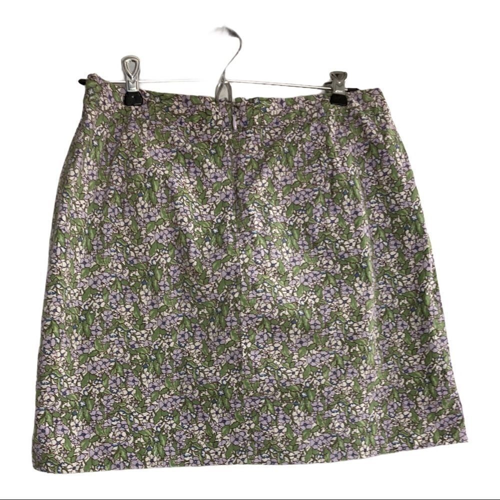 AMERICAN EAGLE, Stretch,Paisley,Retro, Mini Skirt‎ Size 6 Purple Green Pocket